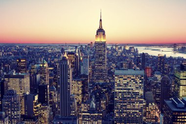ABD 'deki New York şehrinin havadan görüntüsü.