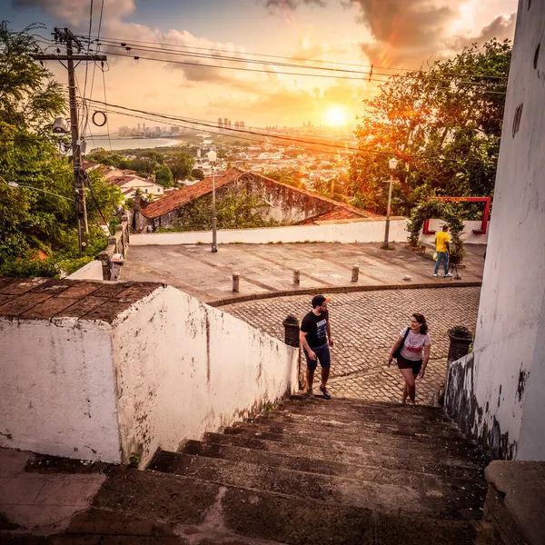 Vista Arquitectura Histórica Colonial Olinda Pernambuco Brasil — Foto de Stock