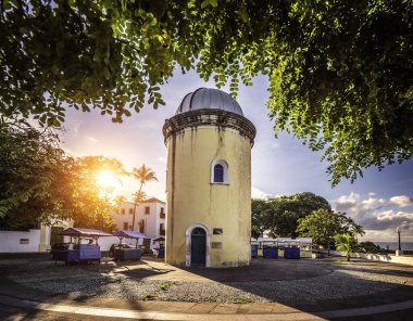 Olinda 'nın Brezilya, Pernambuco' daki mimarisinin görüntüsü.