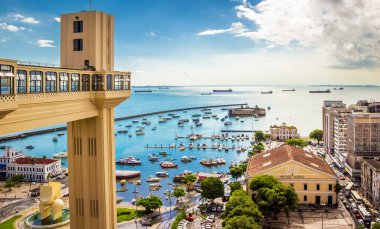 Salvador 'un Bahia, Brezilya' daki mimarisinin görüntüsü.