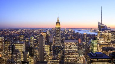 ABD 'deki New York şehrinin havadan görüntüsü.