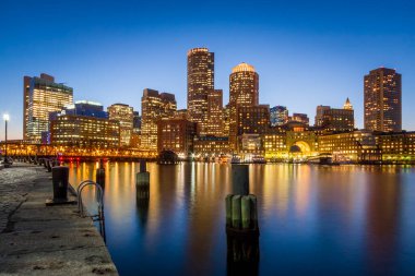 Boston Liman ve Finans Bölgesi, Massachusetts, ABD.