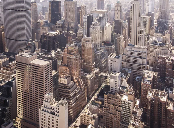 Flygfoto Över Den Ikoniska Arkitekturen New York Stad Usa — Stockfoto
