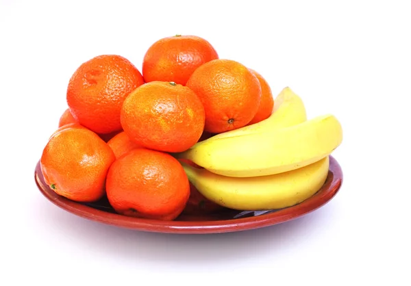 Mandarinky a banány — Stock fotografie