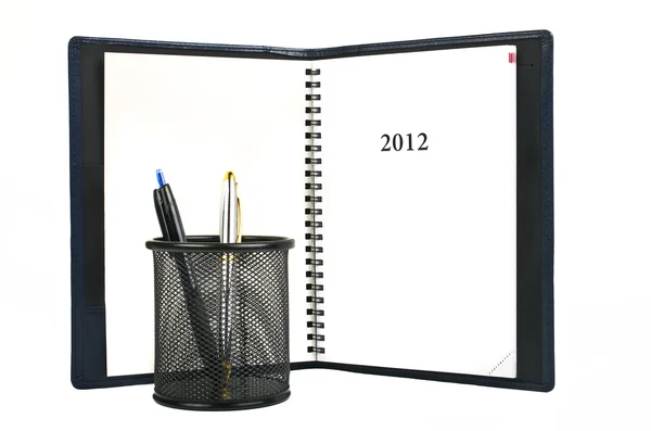 Ημερολόγιο και στυλό — Φωτογραφία Αρχείου