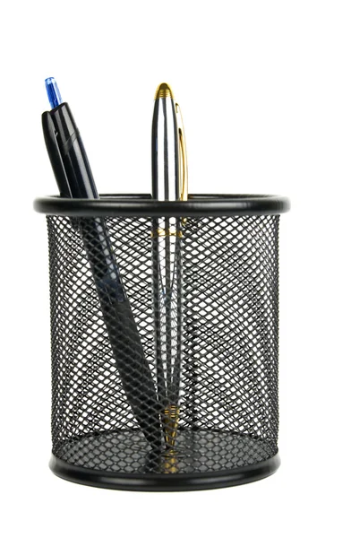 Pens in holder — Stock Photo, Image