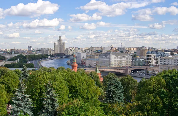 Luchtfoto van moscow center — Stockfoto