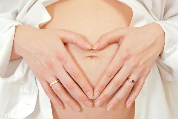 Pregnant heart Stock Photo