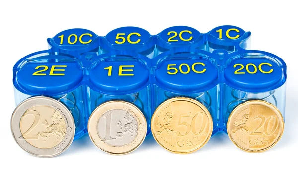 Cents and coin bank — Stock Photo, Image