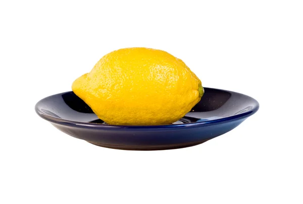 Limón en plato —  Fotos de Stock