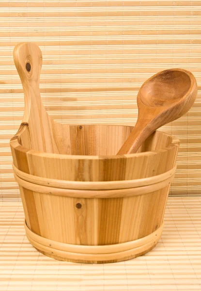 Sauna bucket — Stock Photo, Image