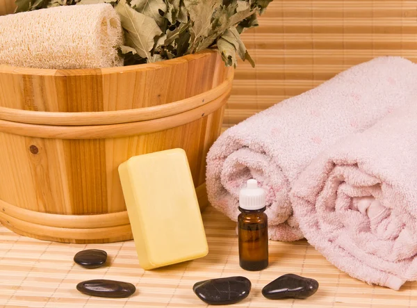Sauna kovası ve aksesuarları.