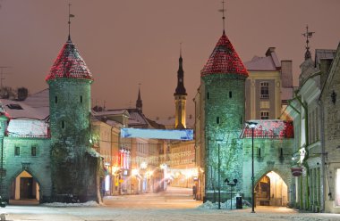 Viru street in Tallinn clipart