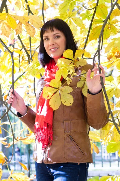 Mujer bajo el árbol —  Fotos de Stock