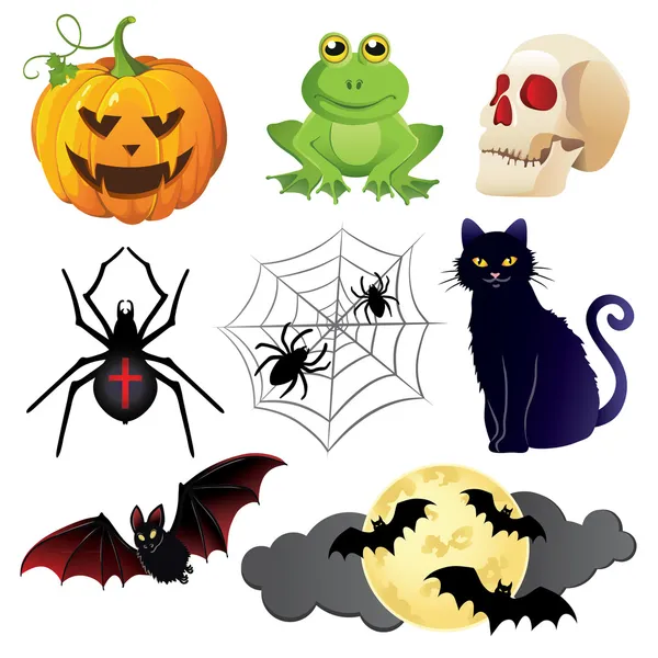 Ensemble d'icônes Halloween — Image vectorielle