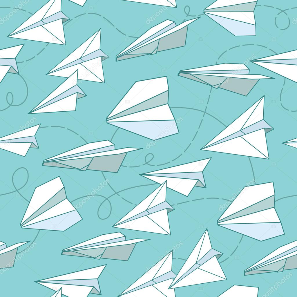 Paper planes seamless texture