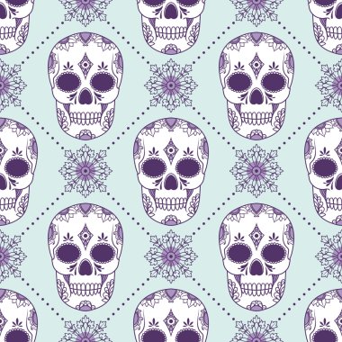 kafatasları ile vektör desen