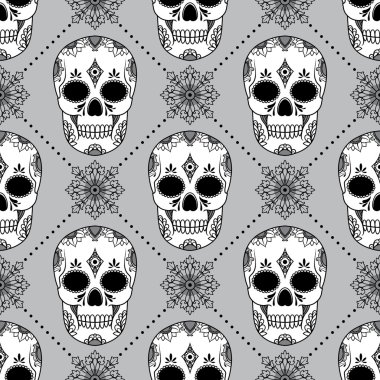 kafatasları ile desen