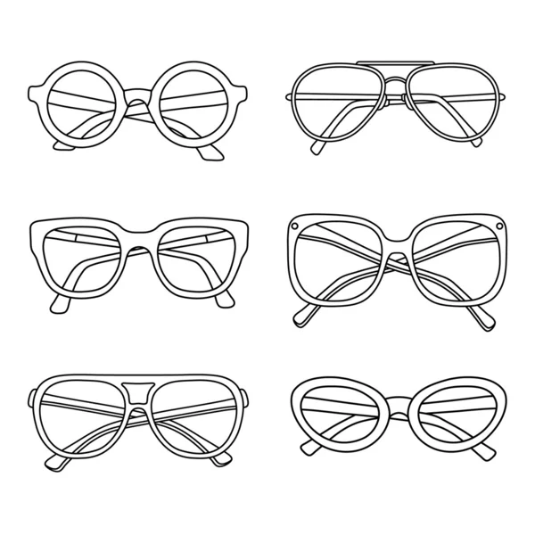 Gafas de sol iconos conjunto — Archivo Imágenes Vectoriales