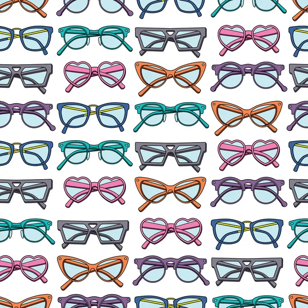 Muster mit Brille — Stockvektor