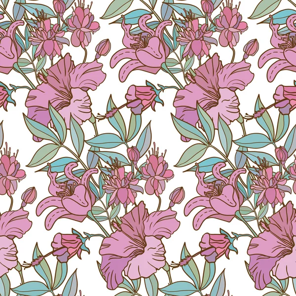 Padrão floral fundo —  Vetores de Stock