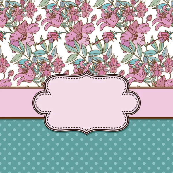 Vintage flower frame — Stock Vector