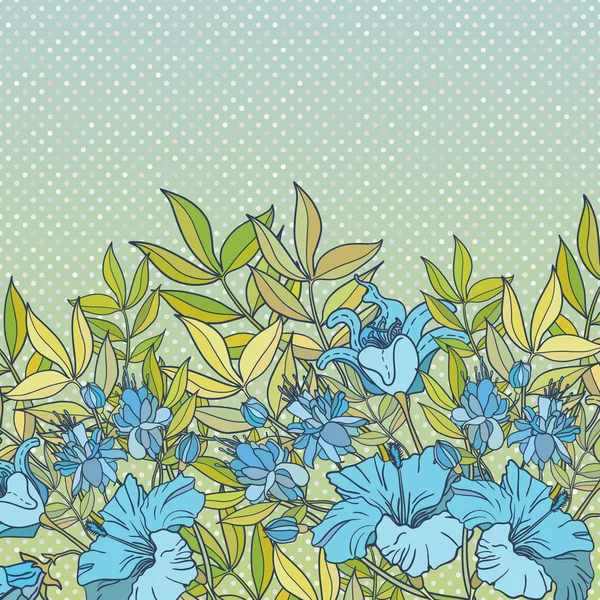 Μπλε floral διάνυσμα φόντο — Διανυσματικό Αρχείο