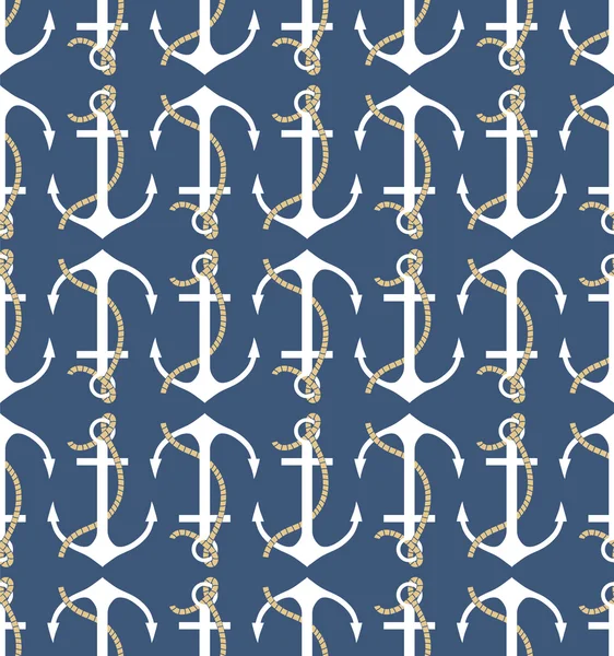 Vector anchors pattern — Stock Vector