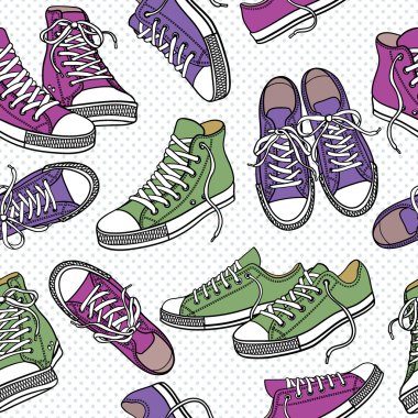 spor ayakkabıları ile desen