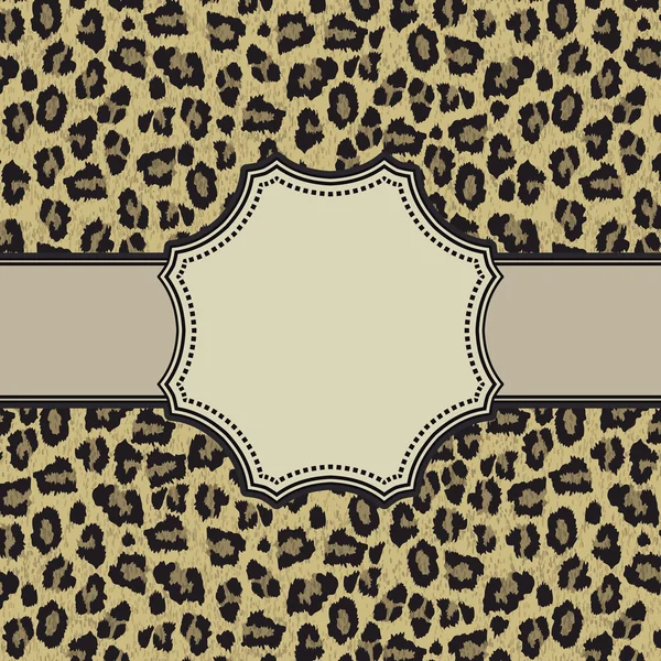 Leopard frame — Stockvector