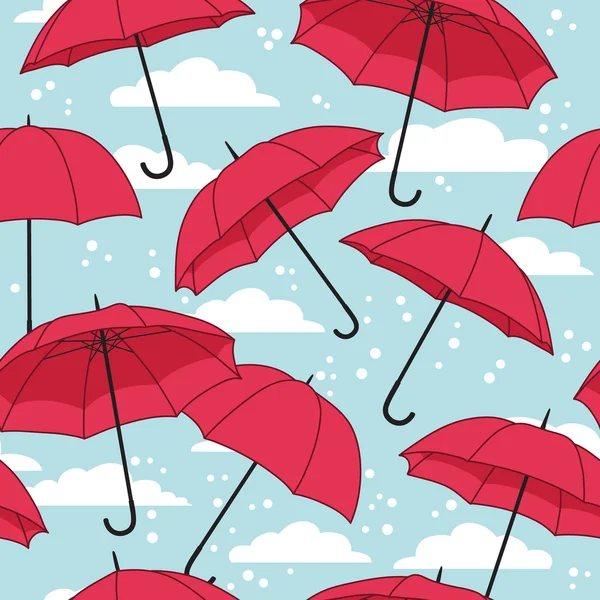 Mönster med paraplyer — Stock vektor