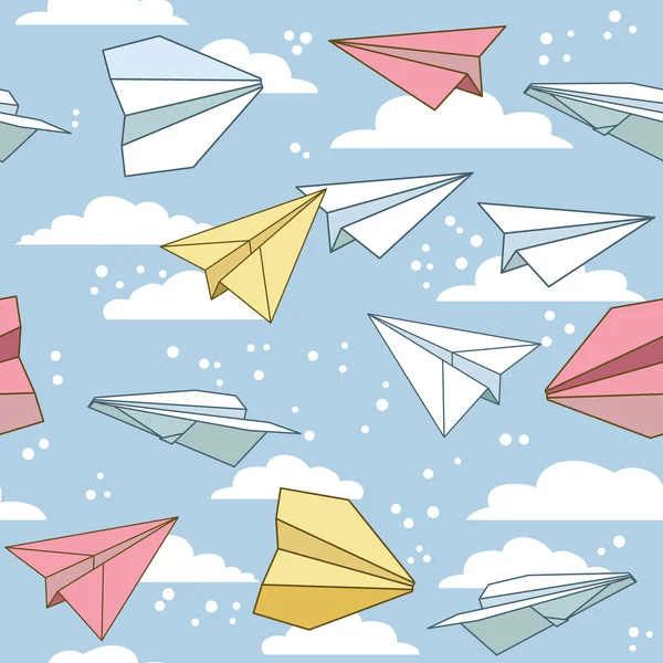 Бумажные самолеты — стоковый вектор