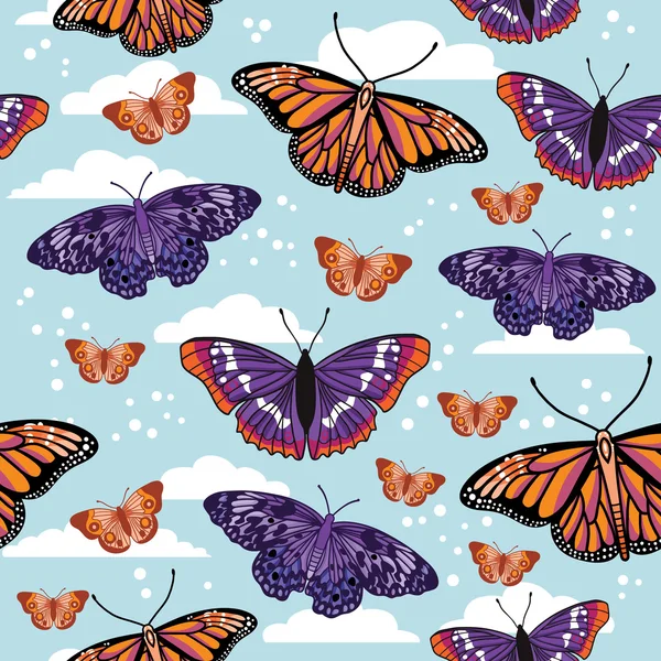 Fjärilar mönster Vektorgrafik
