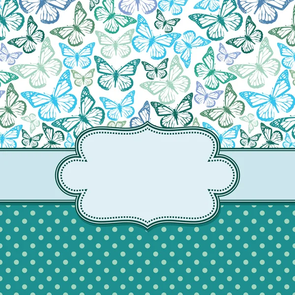 Frame with butterflies — Stock Vector