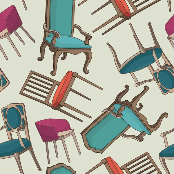 Modèle avec fauteuils — Image vectorielle