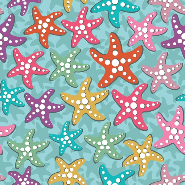 Estrellas del mar en azul — Archivo Imágenes Vectoriales