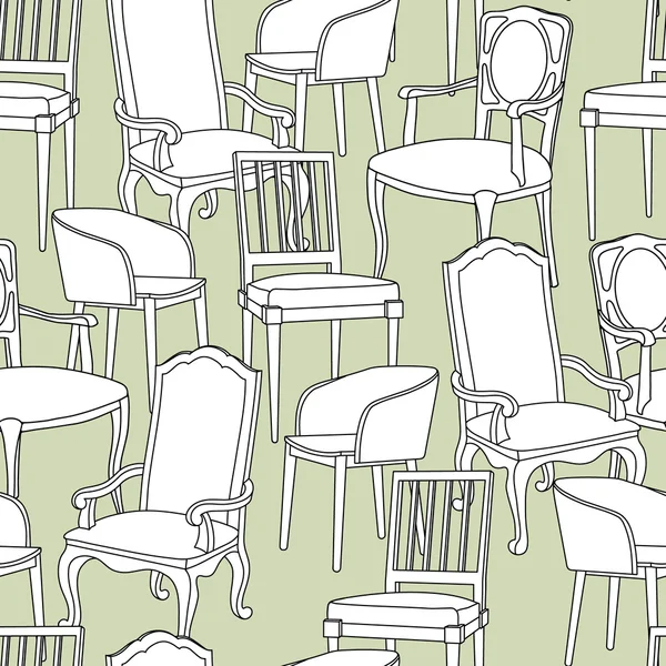 Шаблон с креслами — стоковый вектор