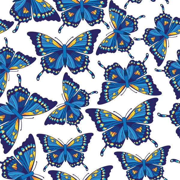 Pattern with butterflies — Stock Vector