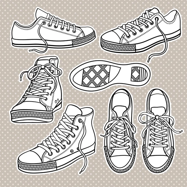 Juego de zapatillas — Archivo Imágenes Vectoriales