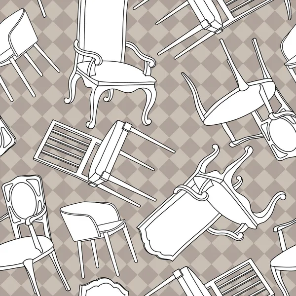 Modèle avec fauteuils — Image vectorielle