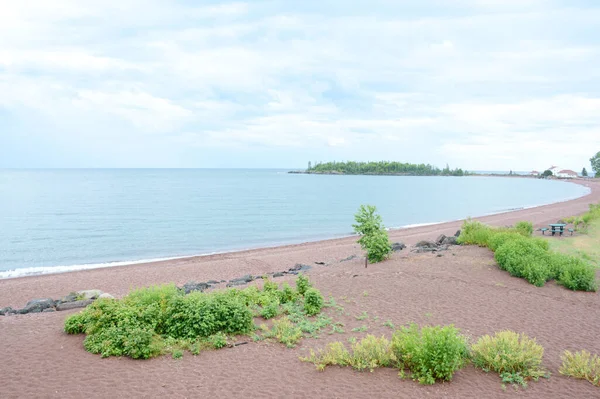 Vista Panorâmica Verão Longo Costa Norte Lago Superior Grand Marais — Fotografia de Stock