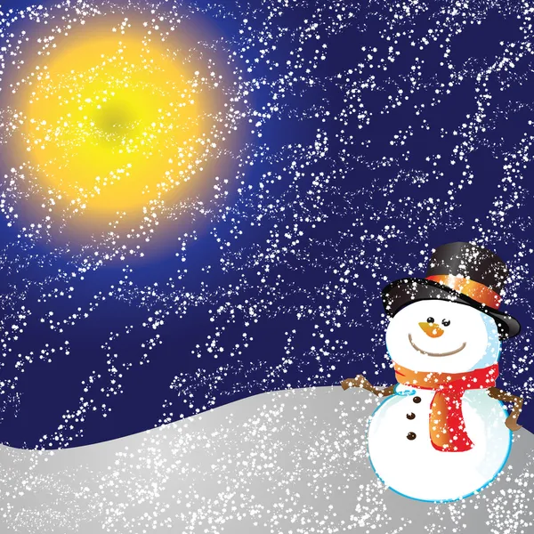 Snowman on background — Stock Photo, Image