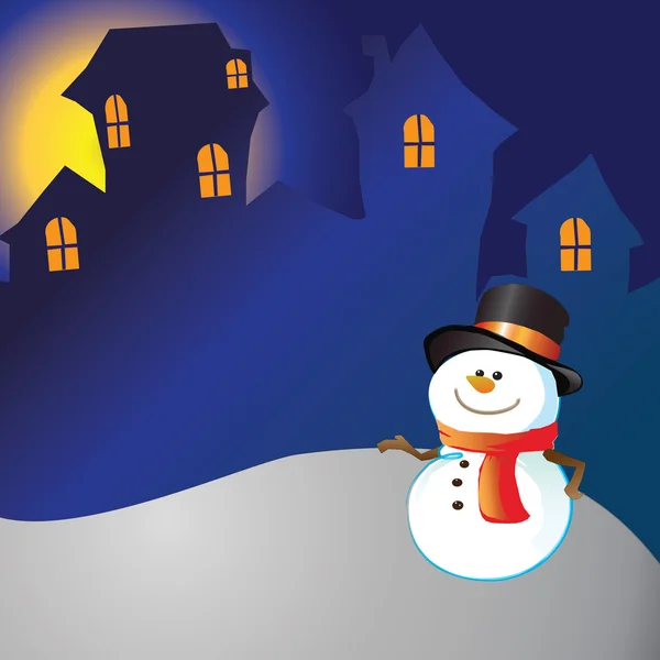 Snowman on background — Stock Photo, Image