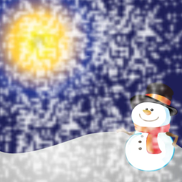 Snowman on background