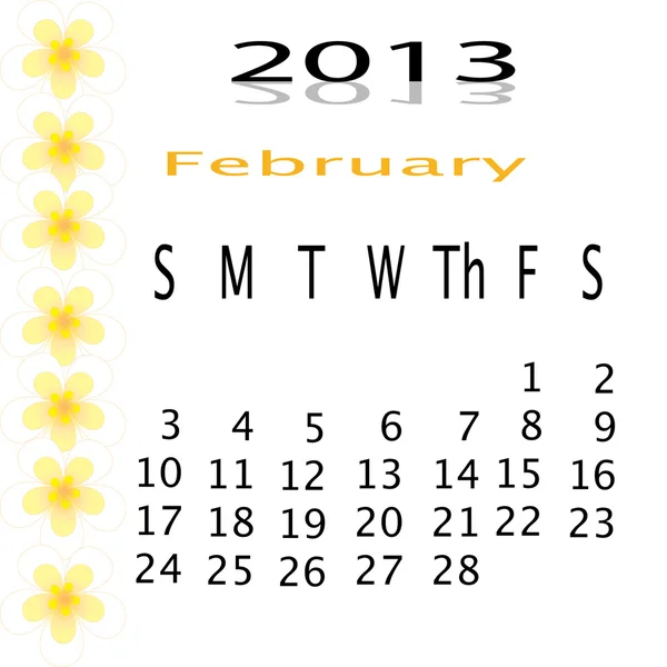 La flor del marco en el calendario 2013 —  Fotos de Stock
