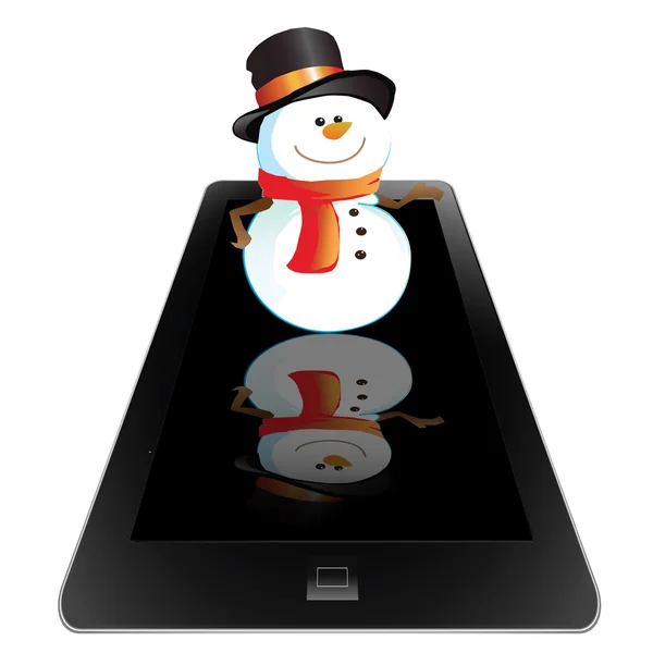 Christmas of frame on tablet — Stock Photo, Image