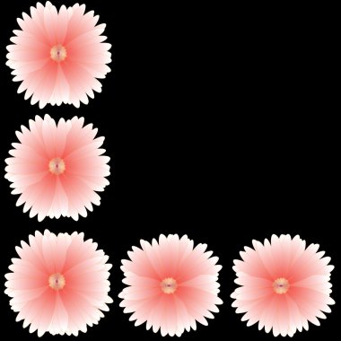 arka plan üzerinde çerçeve çiçek