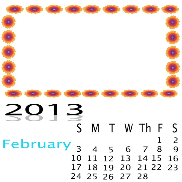 Bloem van kalender op witte achtergrond — Stockfoto