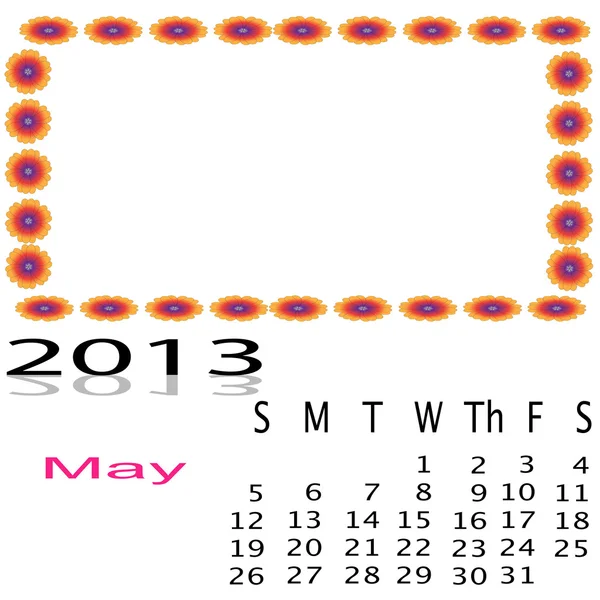 Květinový kalendář na bílém pozadí — Stock fotografie