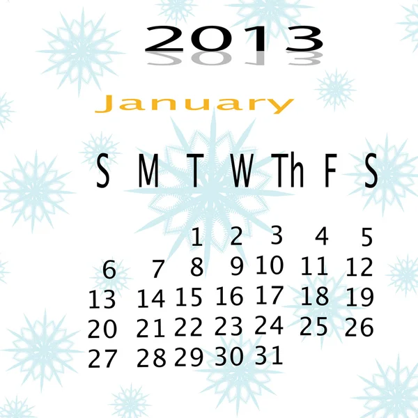 2013 年のカレンダー — ストック写真